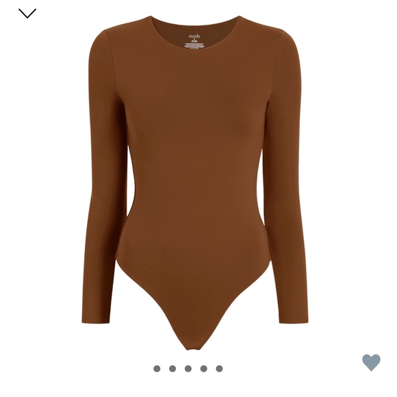 NUUDS LONG SLEEVE CREWNECK BODYSUIT CHOCOLATE - Picture 6 of 6